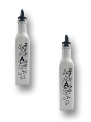 ACEITERO VIDRIO ESMERILADO BLANCO 250CC CUAD. ART 491216 DAÑ