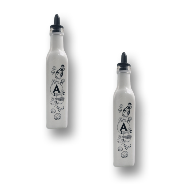 ACEITERO VIDRIO ESMERILADO BLANCO 250CC CUAD. ART 491216 DAÑ