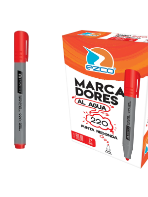 MARCADOR AL AGUA PUNTA RED. 220 COLOR ROJO EZCO 403220-R JAN