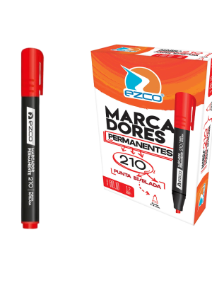 MARCADOR PERMANENTE PUNTA BIS. ROJO 210 EZCO 403210-R JAN