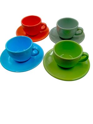 TAZA DE CAFÉ 6CM+PLATO DE CAFE 11CM ART TR0238+TR0237 IAN
