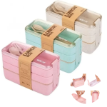 LUNCHERA SIMPLE + CUBIERTOS BAMBOO 900ML BWH0202 JAN