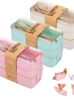 LUNCHERA SIMPLE + CUBIERTOS BAMBOO 900ML BWH0202 JAN
