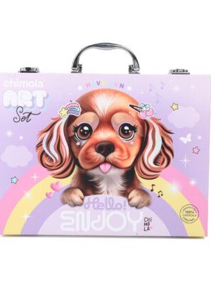 VALIJA ESCOLAR ART DOG CON UTILES VARIOS ART BT244 BAÑ