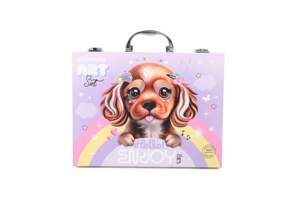 VALIJA ESCOLAR ART DOG CON UTILES VARIOS ART BT244 BAÑ