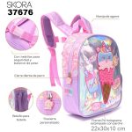 MOCHILA SKORA PETIT UNICREAM 22X30X10 12" ART 37676 KAN