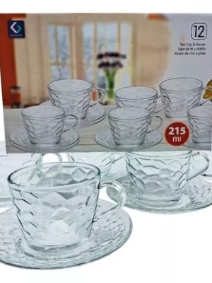 SET TAZAS DE TE C/PLATOS MANHATTAN X6 210 ML ART 300021 DAÑ