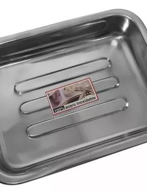 FUENTE RECTANGULAR ACERO INOXIDABLE 25X20 CM ART 63116 DAÑ