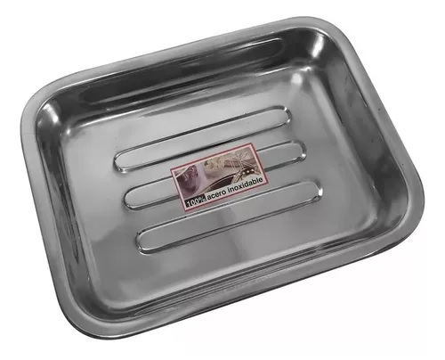 FUENTE RECTANGULAR ACERO INOXIDABLE 25X20 CM ART 63116 DAÑ