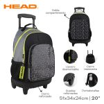 MOCHILA CARRO HEAD 51X34X24CM 20" ART 28068 LAN