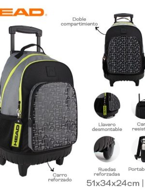 MOCHILA CARRO HEAD 51X34X24CM 20" ART 28068 LAN
