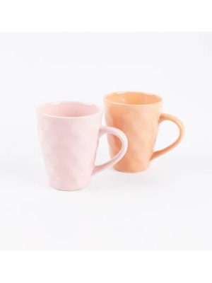 TAZA CONICA MOTIVO DIAMANTES ROSA Y SAL 300ML ART IN1005 IAÑ