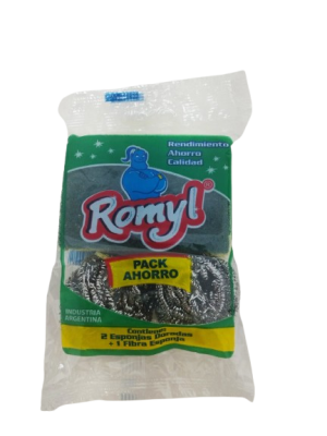 PACK AHORRO 2 ACERO + 1 FIBRA ESPONJA ART 10 HAÑ