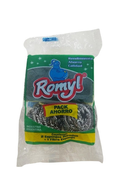 PACK AHORRO 2 ACERO + 1 FIBRA ESPONJA ART 10 HAÑ