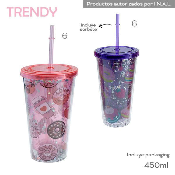 VASO TRENDY T2 450 ML ART 17389 BAÑ
