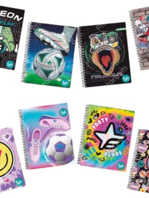 CUADERNO A4 SEMIRIGIDO 22X29 MIX FOOTY ART 57189 BAÑ