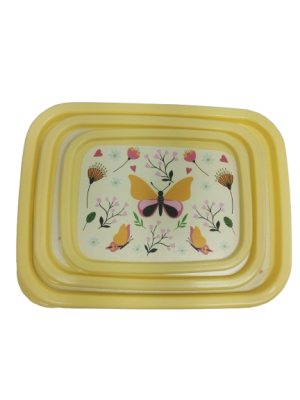 SET RECTANGULAR LIBELULA 220/420/750 ML ART 305158/4019 DAÑ