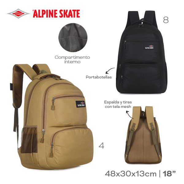 MOCHILA ALPINE SKATE ART 17751 DAÑ