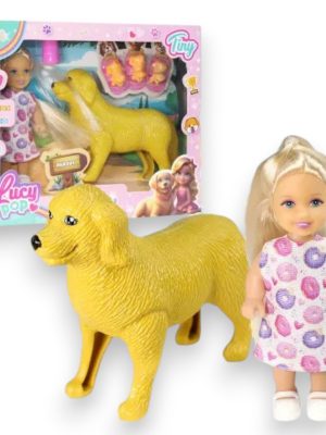 MINI MUÑECA LUCY POP C/SU MASCOTA ART 55655 FAÑ