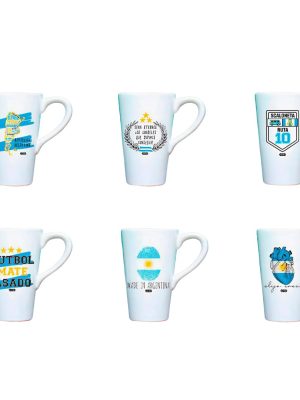 TAZA CONICA GRANDE ARGENTINA ART GA136DECO FAÑ