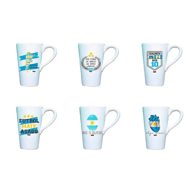 TAZA CONICA GRANDE ARGENTINA ART GA136DECO FAÑ