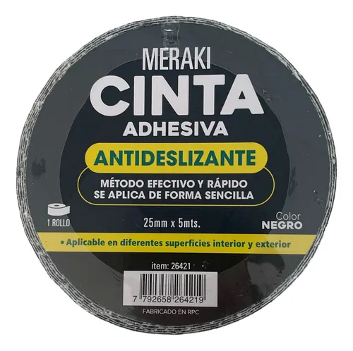 CINTA ANTIDESLIZANTE 25MMX5M NEGRO ART 26421 GAÑ