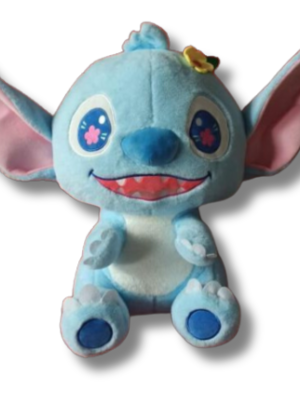PELUCHE STITCH CON FLOR CELESTE 50CM ART 23887 HAÑ