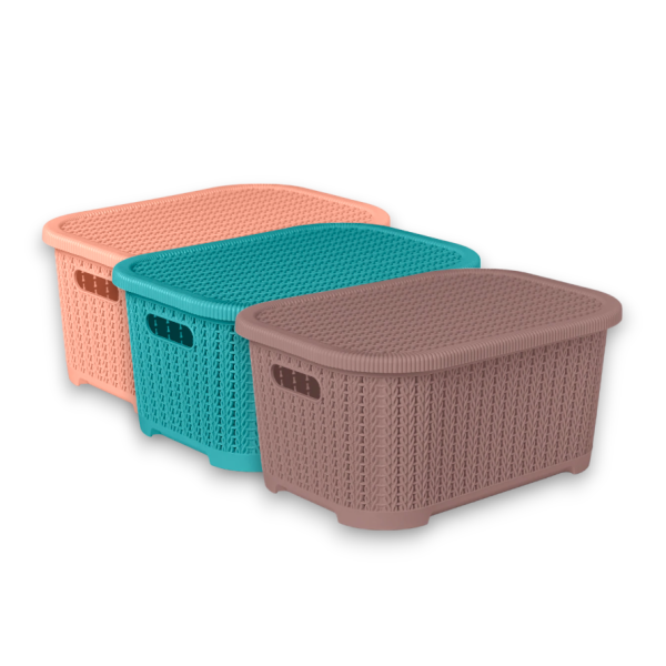 CAJA ORGANIZADORA RATTAN 36X25X17 C/ TAPA ART P211 JAÑ