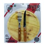 SET PLATO REDONDO+CUBIERTOS RIVER ART 12510 EAÑ
