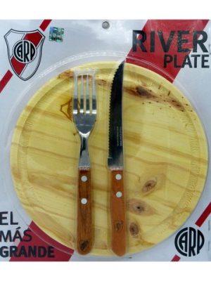 SET PLATO REDONDO+CUBIERTOS RIVER ART 12510 EAÑ