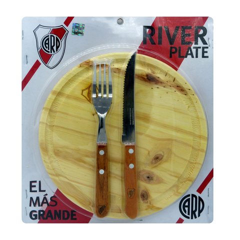 SET PLATO REDONDO+CUBIERTOS RIVER ART 12510 EAÑ