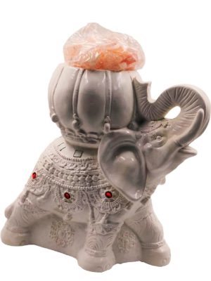 ELEFANTE GIGANTE LAMPARA DE SAL DECORADO H:29CM S25 HAN