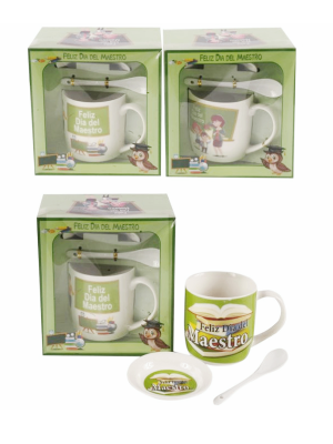 MUG CON PLATO Y CUCHARA EN CAJA ART 101242 IAÑ
