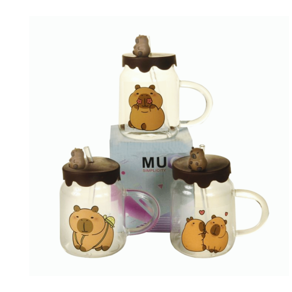 MUG CAPIBARA C/CUCHARA Y TAPA 500CC ART 101308 IAÑ