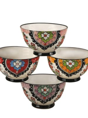 BOWL DECO FLOREADOS SURTIDOS 12.5X7.5CM ART 101344 IAÑ