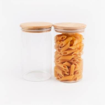 FRASCO VIDRIO C.TAPA BAMBOO 1000ML ART CA5559Z JAÑ