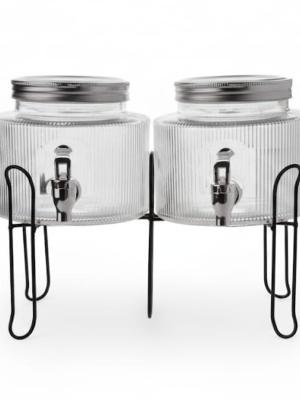 DISPENSER VIDRIO  2PCS X 2.5L C/BASE ART 337426Z1 JAÑ