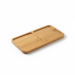 BANDEJA CUADRADA DOBLE MADERA 24X12CM ART CN190148 JAÑ