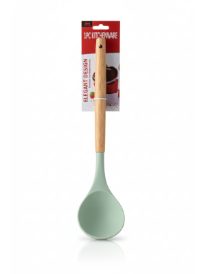CUCHARON DE SILICONA MANGO MADERA  ART CN18232 JAÑ