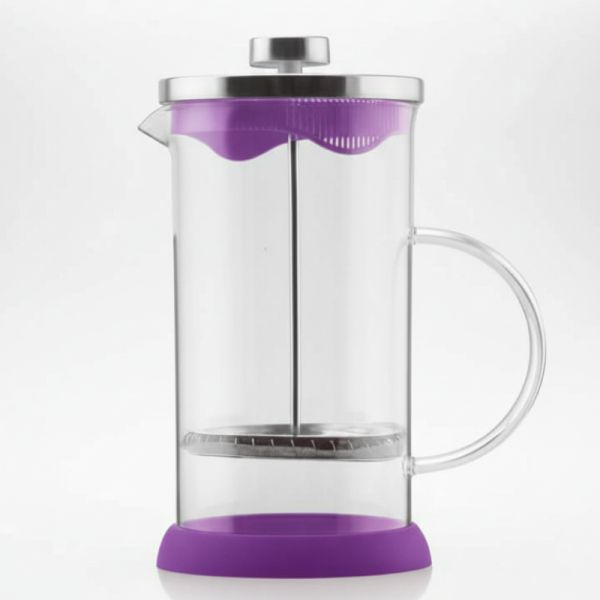 CAFETERA DE VIDRIO C/EMBOLO ACERO 600ML ART CN18757 JAÑ