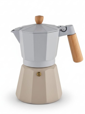 CAFETERA ITALIANA COLOR PASTEL MANGO MADERA ART CN17957 JAÑ