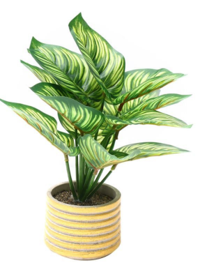 PLANTA ARTIFICIAL C/MACETA CEMENTO 23CM ART 43363 JAÑ