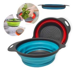 COLADOR PLEGABLE SILICONA C/ASA ART 10535/ CN18342 JAÑ