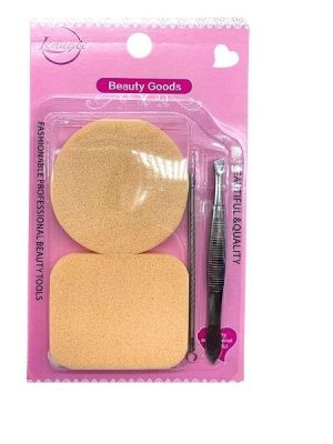 SET X3PCS APLICADOR DE MAQUILLAJE Y PINZA ART NJ12263 AAN