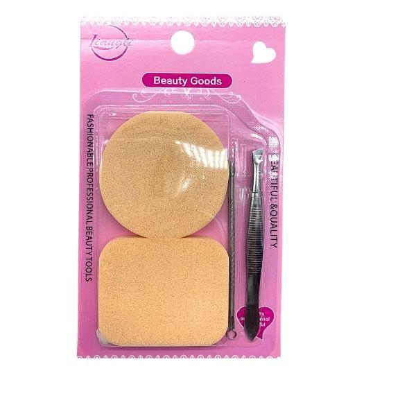 SET X3PCS APLICADOR DE MAQUILLAJE Y PINZA ART NJ12263 AAN