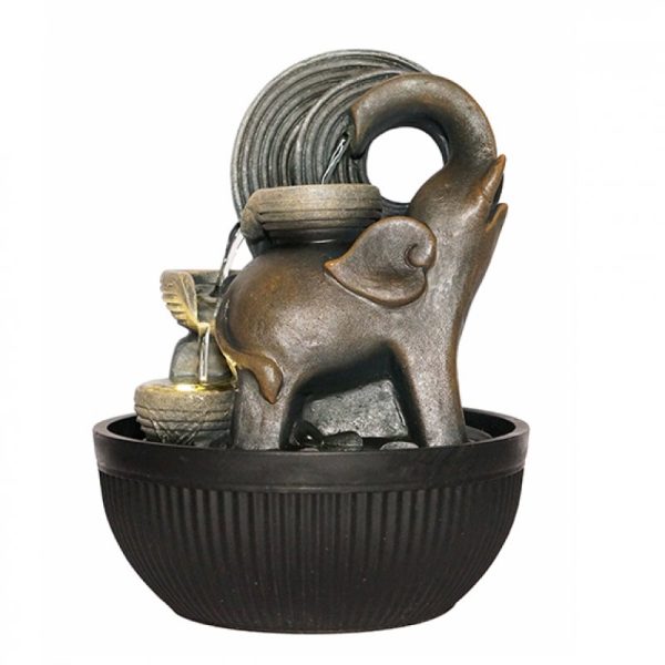 FUENTE DE AGUA ELEFANTE 26CM ART FUM422CY JAÑ