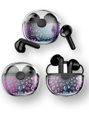 AURICULARES INALAMBRICOS C/DISENO FOSFORECENTE AURI Q7 DAÑ