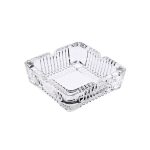 CENICERO VIDRIO CUADRADO LABRADO 10.5X3CM ART CN18051 JAÑ