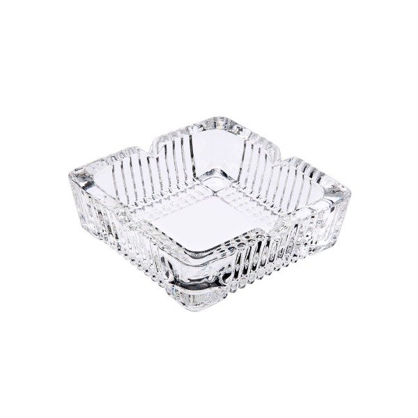CENICERO VIDRIO CUADRADO LABRADO 10.5X3CM ART CN18051 JAÑ