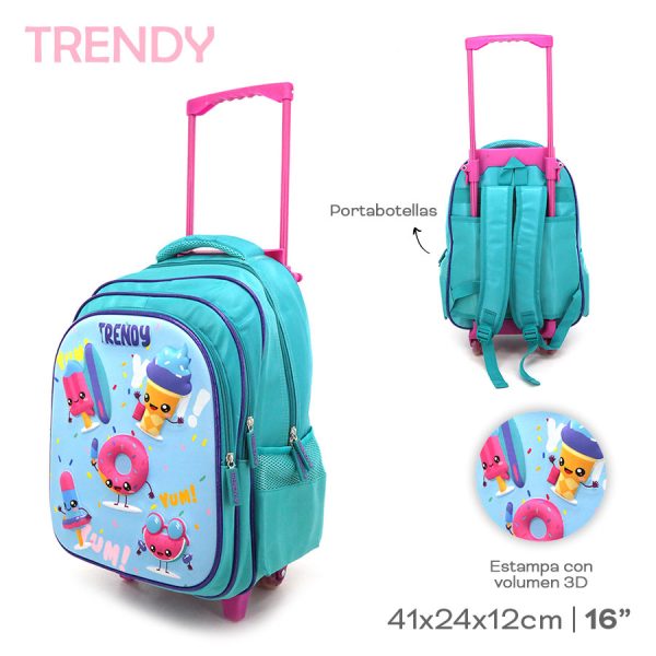 MOCHILA CARRITO YUM! 16" ART 17351 LAN